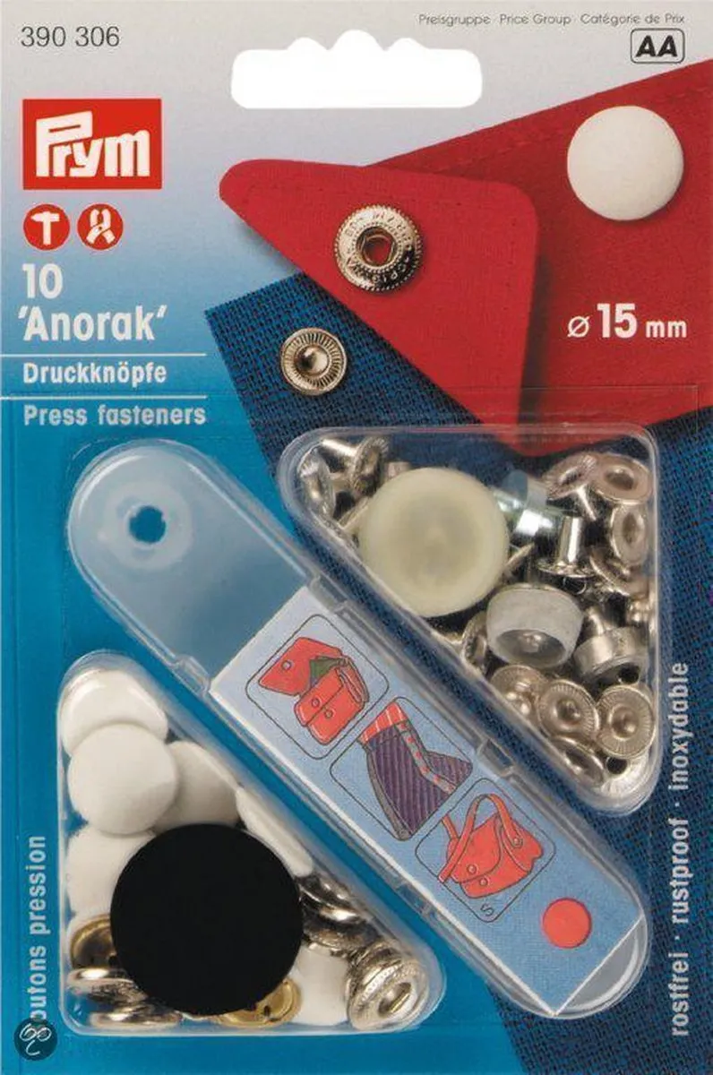 Prym Naaivrije Drukknopen 15mm - Wit