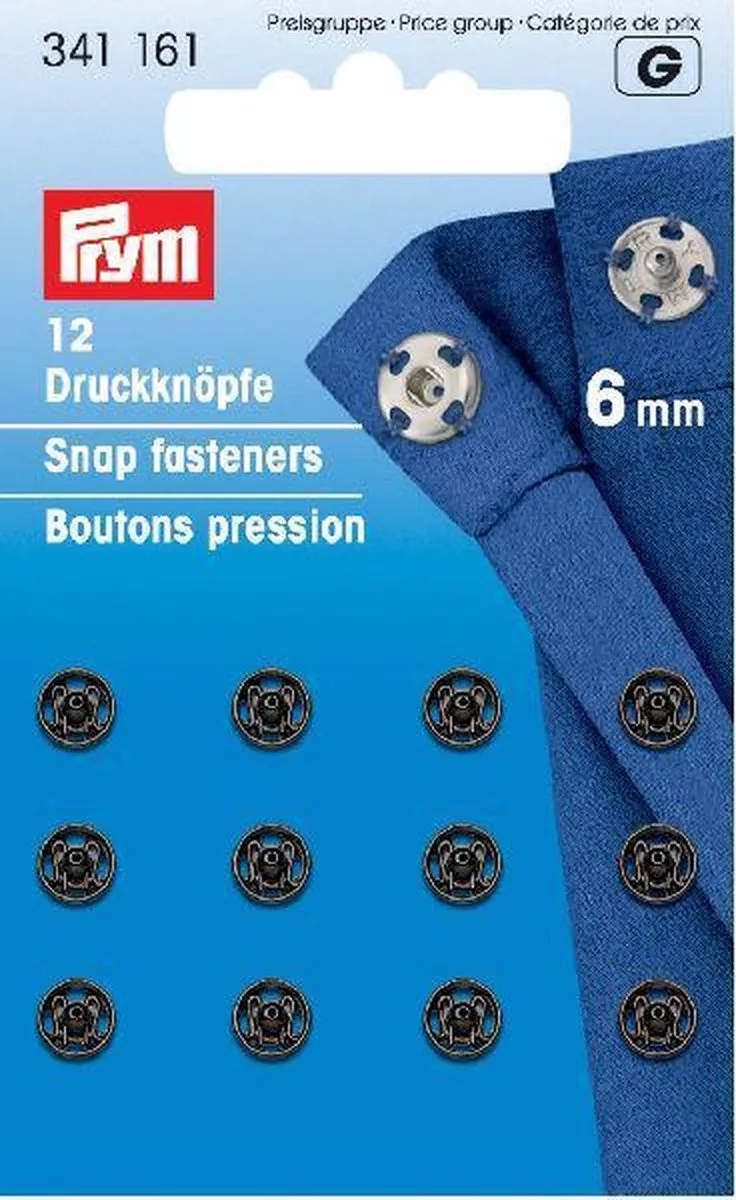 Prym Drukkers 6mm - 12 Stuks
