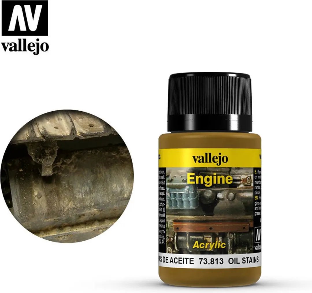 Vallejo Modelbouwdecoratie Olievlekken Motor 73813 - 40ml - Multi
