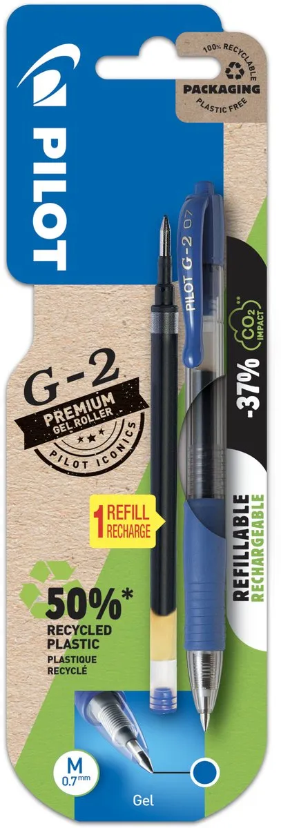 Pilot G2 Gelpen Blauw 0,7mm
