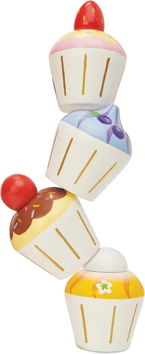 Le Toy Van Honeybake Cupcakes - 4 Stuks Multikleur