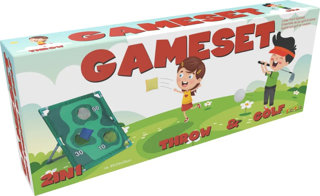 Eddy Toys Golf & Cornhole Set 2-in-1 - Groen