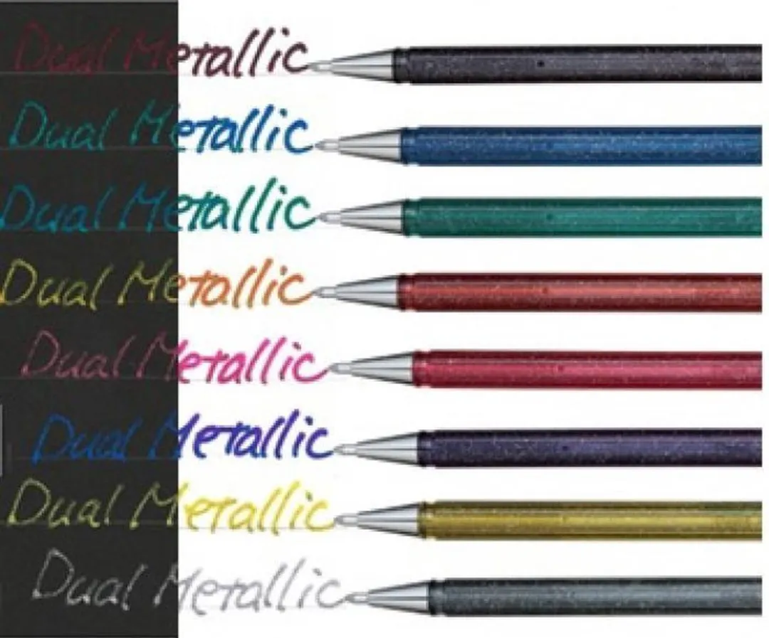 Pentel Duo Gel K110 Pen - Groen/Metallic Blauw