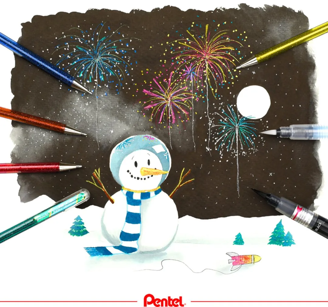 Pentel Duo Gel K110 Pen - Groen/Metallic Blauw
