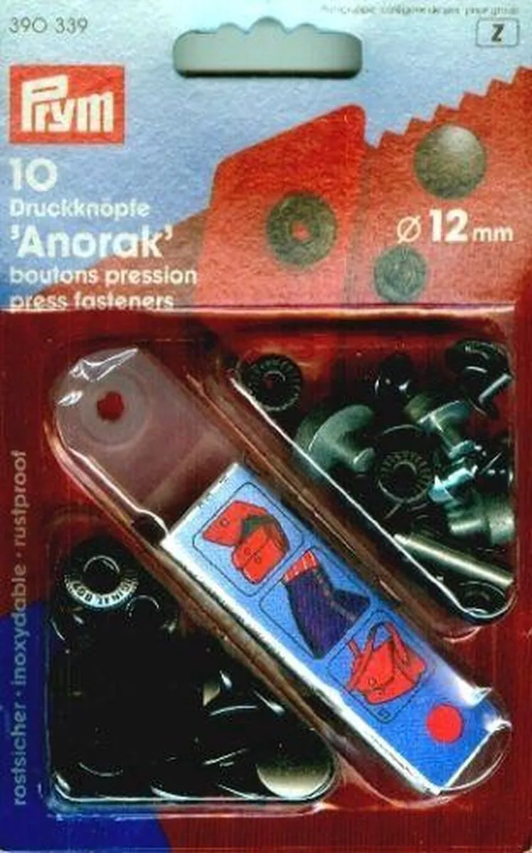 Prym Anorak Drukknopen 12mm Gebronsd - 10 Stuks