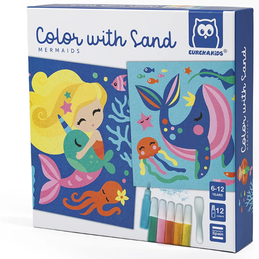Eurekakids Knutselset Kleuren met Zand Zeemeermin - Multicolor