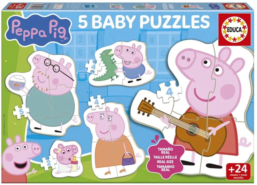 Educa Peppa Pig Puzzle 4 Stuks