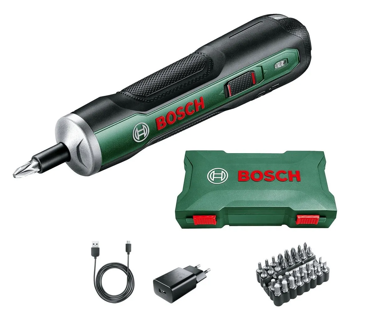 Bosch PushDrive Schroefmachine - Inclusief 32-delige Bit Set