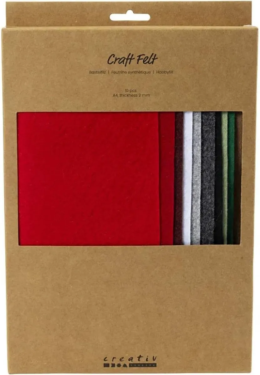 Creativ Company Hobbyvilt A4 Kerst Multicolor