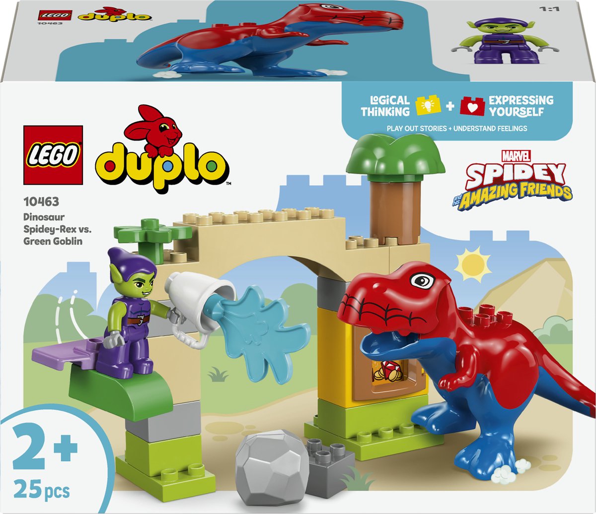 LEGO DUPLO - Marvel Dinosaurus Spidey-Rex vs. Green Goblin Speelgoed voor Peuters - 10463
