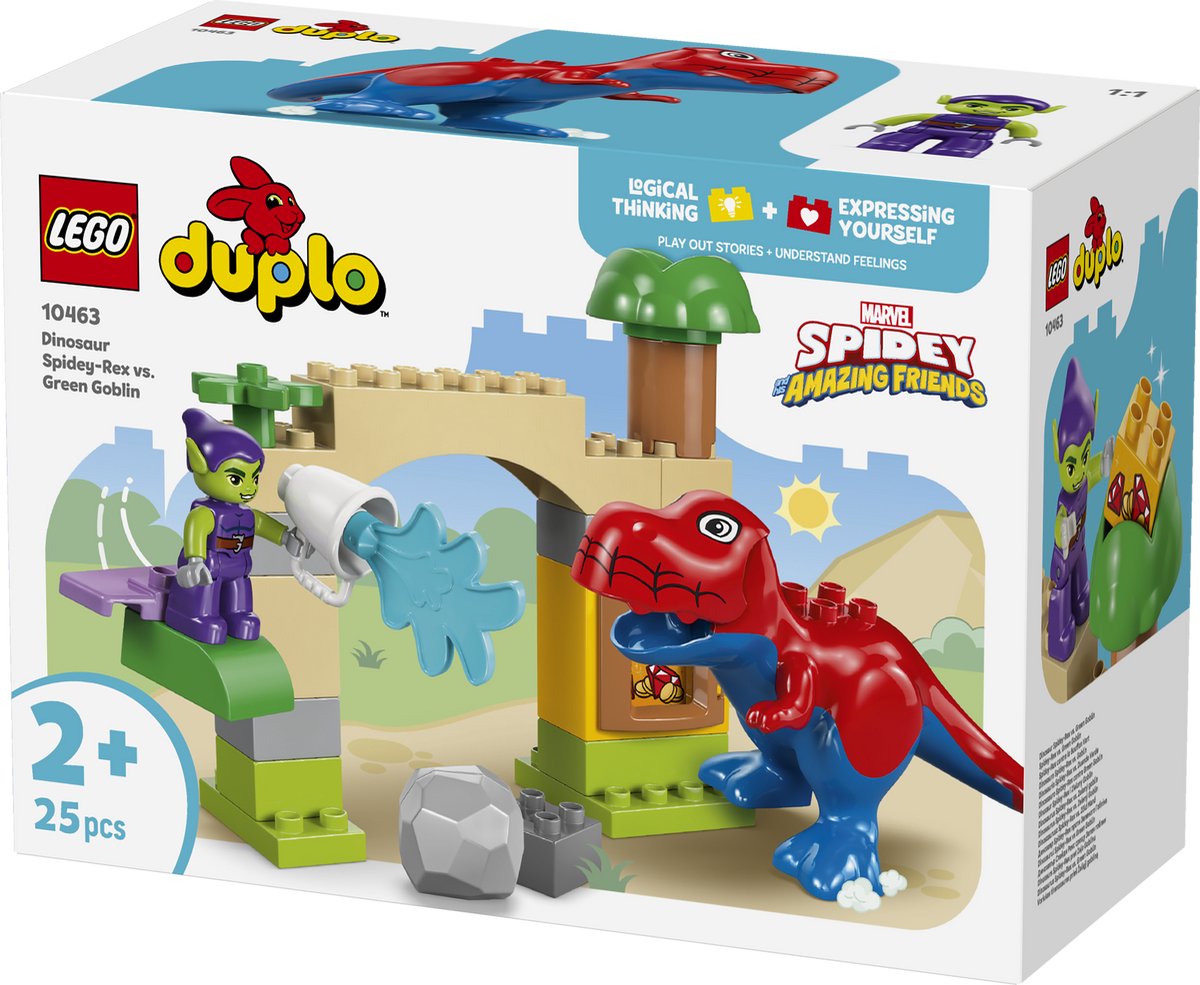 LEGO DUPLO - Marvel Dinosaurus Spidey-Rex vs. Green Goblin Speelgoed voor Peuters - 10463