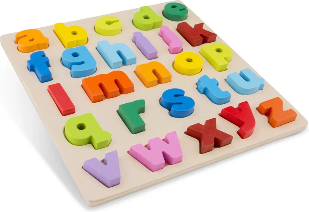 New Classic Toys Houten Alfabet Puzzel 26 Stuks - Regenboog - afbeelding 6 van 6