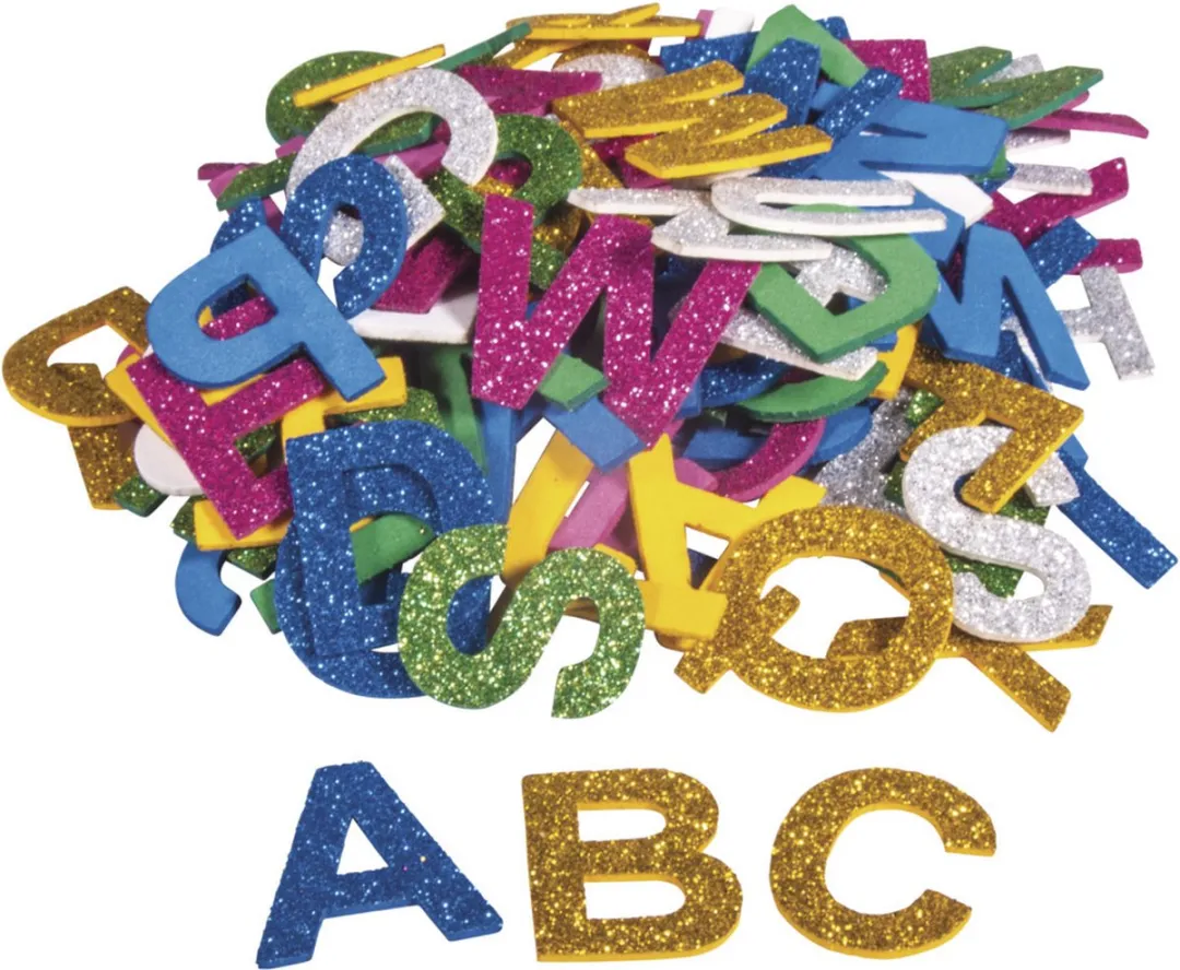 Rayher Zelfklevende Foam Letters met Glitters