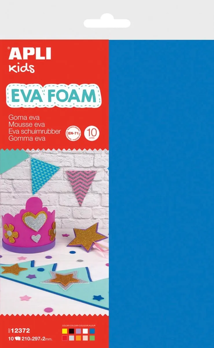 Apli Kids EVA Foam 10 Vellen - 10 Kleuren