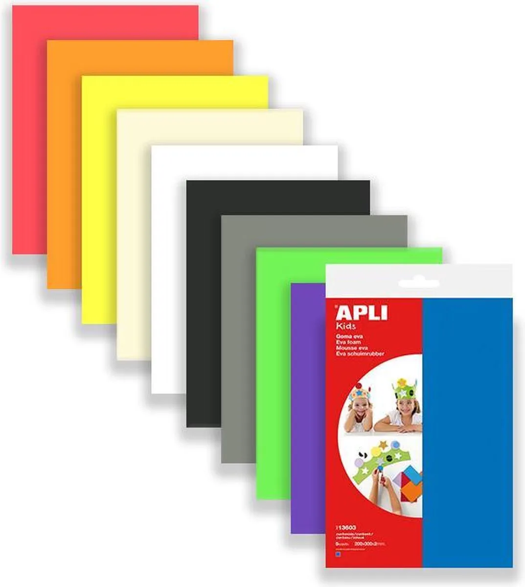 Apli Kids EVA Foam 10 Vellen - 10 Kleuren