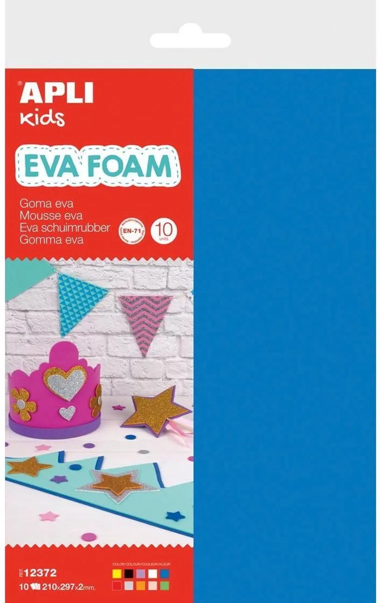 Apli Kids EVA Foam 10 Vellen - 10 Kleuren