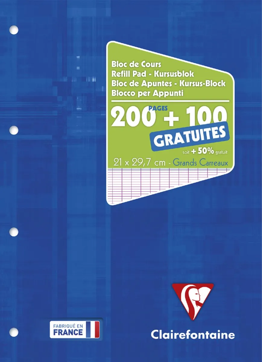 Clairefontaine A4 Gelinieerd Schrift - 5x5 - 1 Stuk