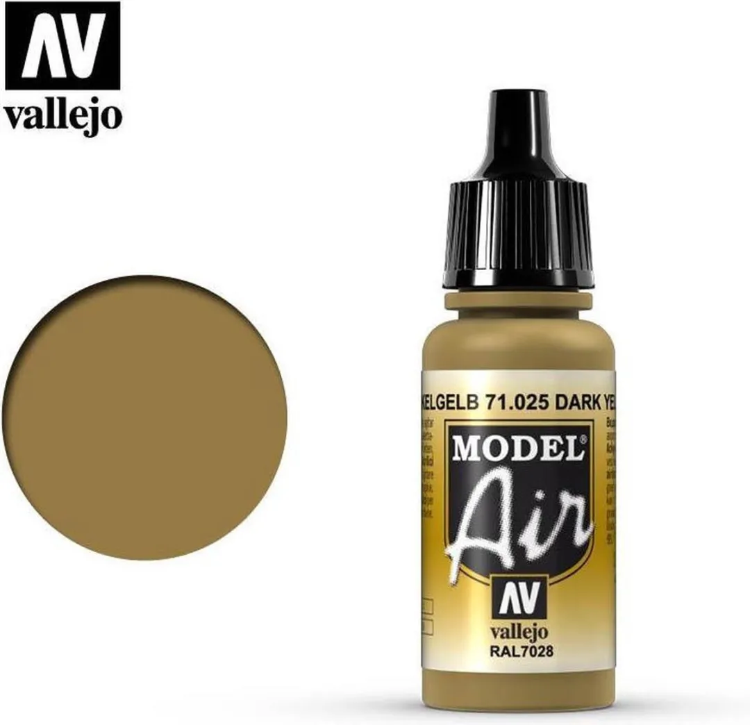Vallejo Model Air Dark Yellow Acrylverf 17ml