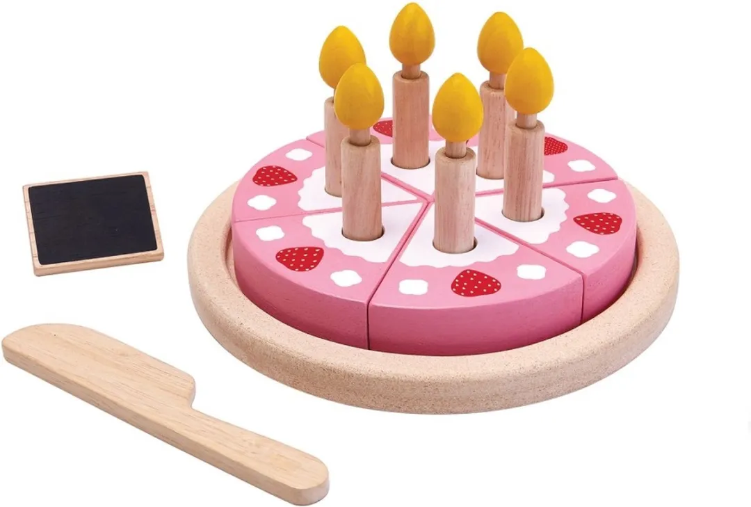 Plantoys Houten Verjaardagstaartset