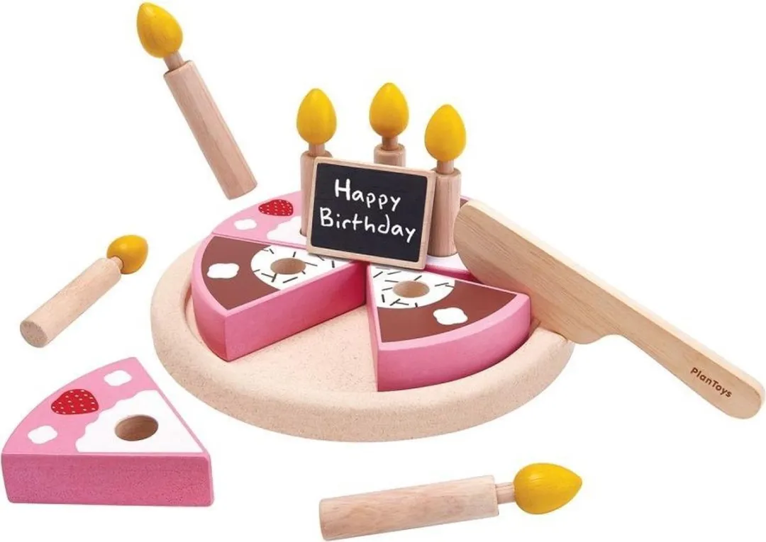 Plantoys Houten Verjaardagstaartset - Meerkleurig - afbeelding 6 van 6