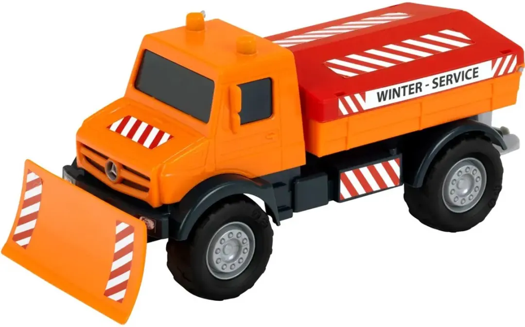 Klein Toys Mercedes-Benz Unimog Winter Service 1:24 - Oranje/Rood - afbeelding 6 van 6