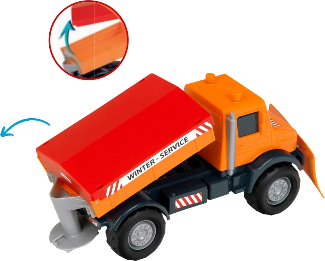 Klein Toys Mercedes-Benz Unimog Winter Service 1:24 - Oranje/Rood