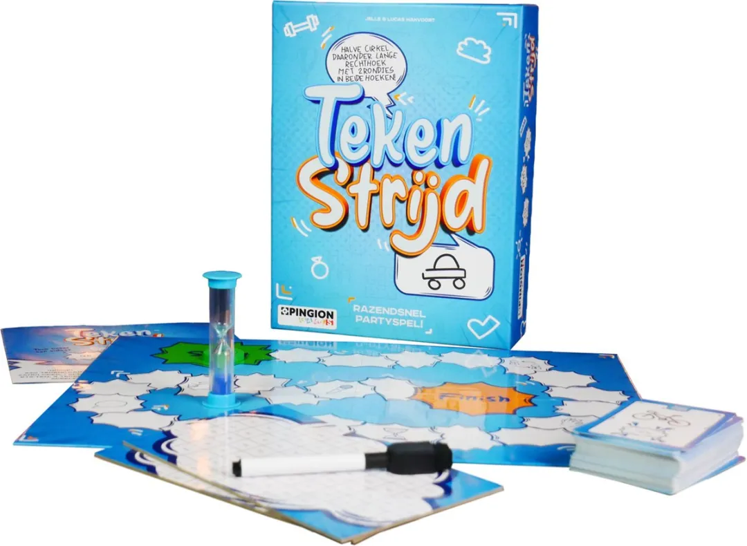 Pingion Games - Tekenstrijd - Bordspel - Voor het hele gezin - Familiespel - Cadeau - Partyspel