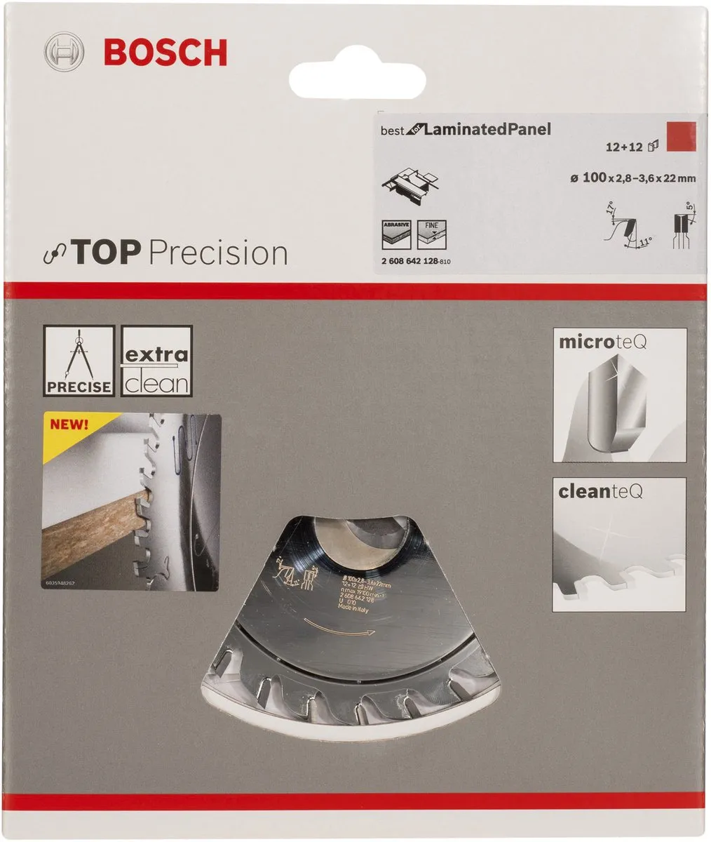 Bosch Professional Cirkelzaagblad Top Precision Laminated Panel 100mm - 24 Tanden