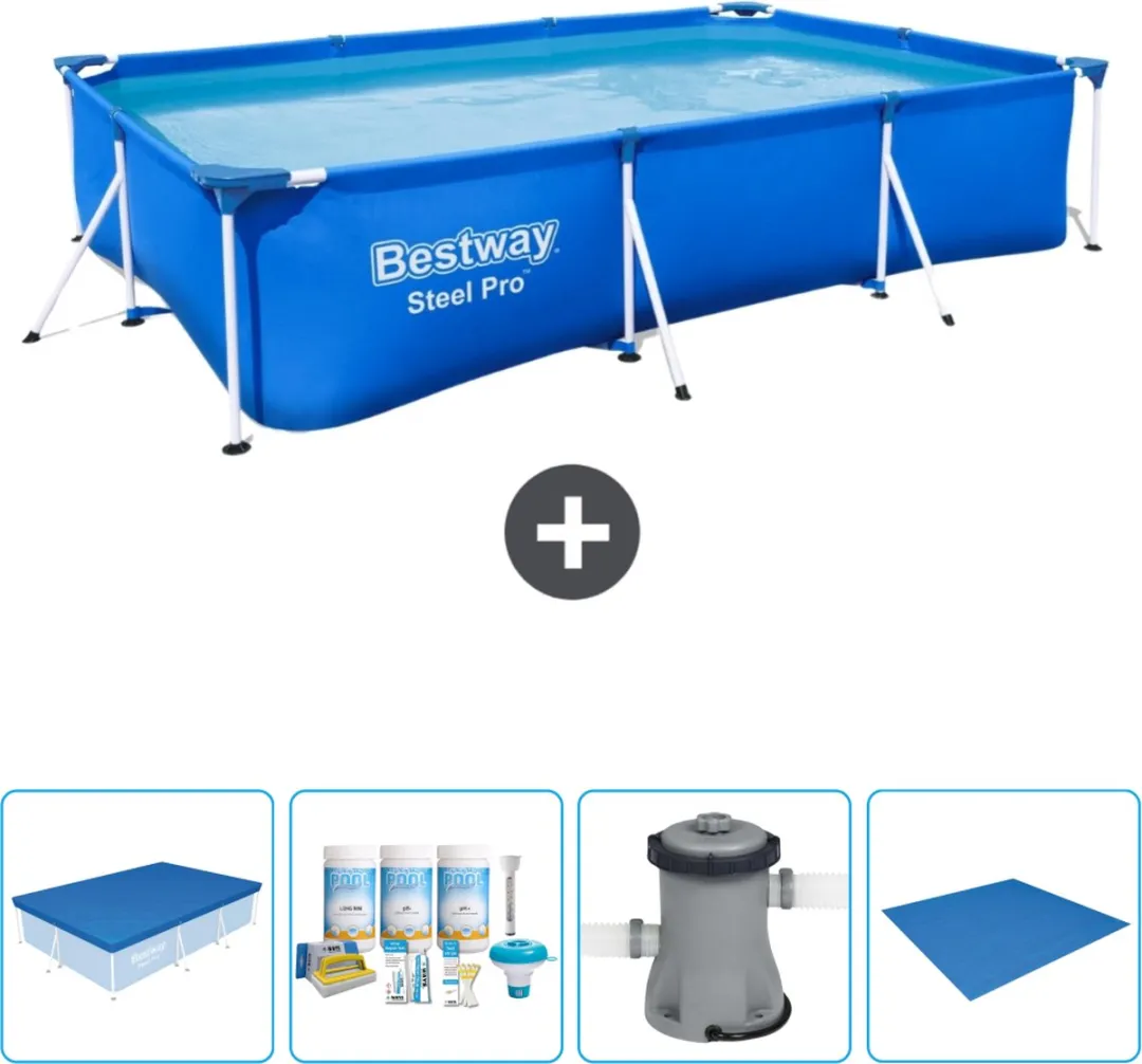 Bestway Steel Pro Zwembad 300x201x66cm Blauw