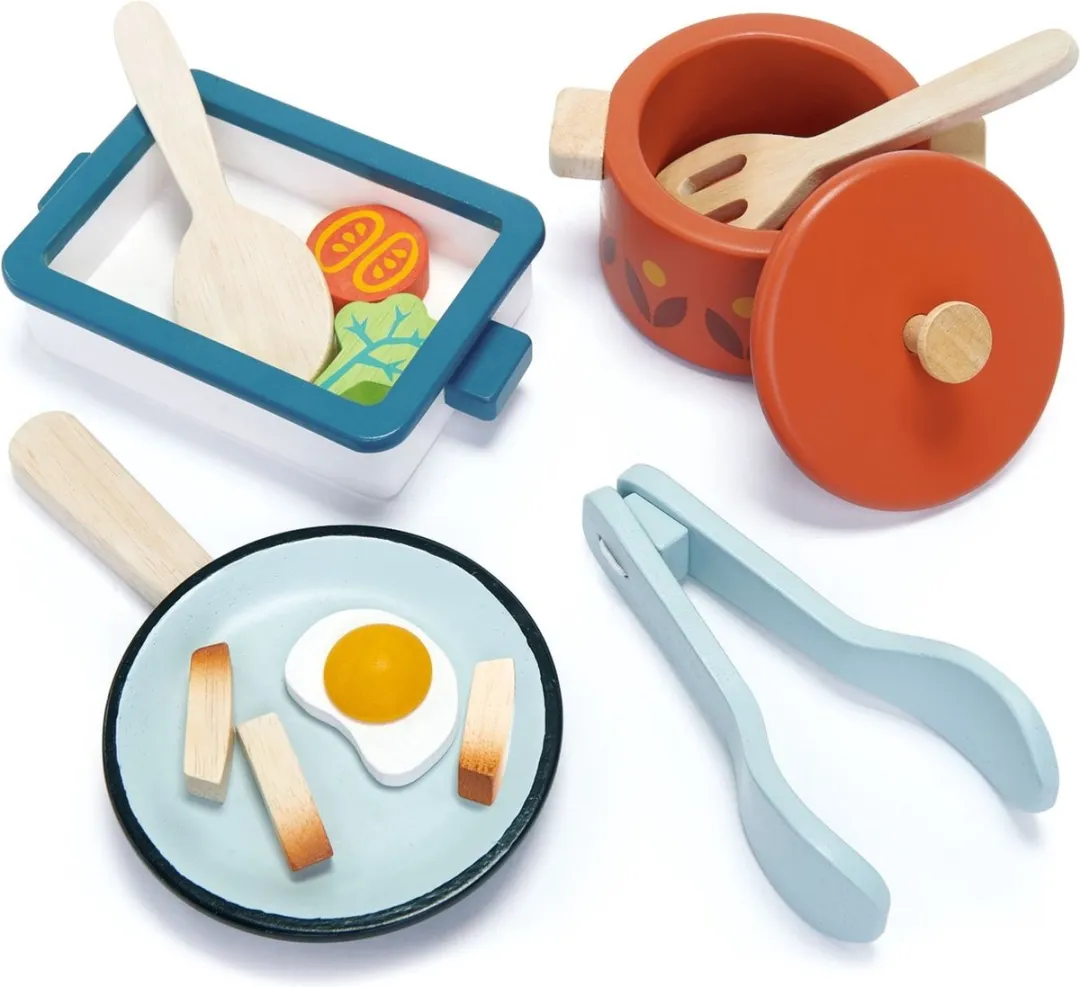 Tender Leaf Toys Retro Potten en Pannenset Multicolor