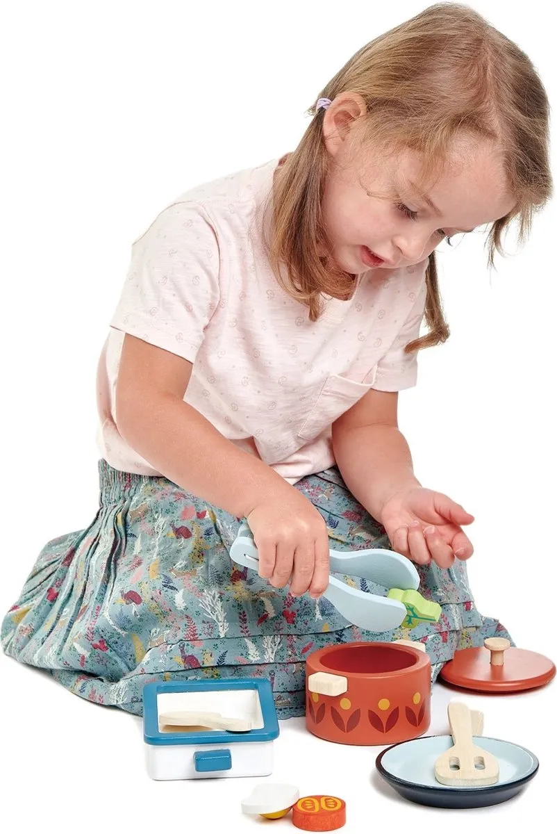 Tender Leaf Toys Retro Potten en Pannenset Multicolor