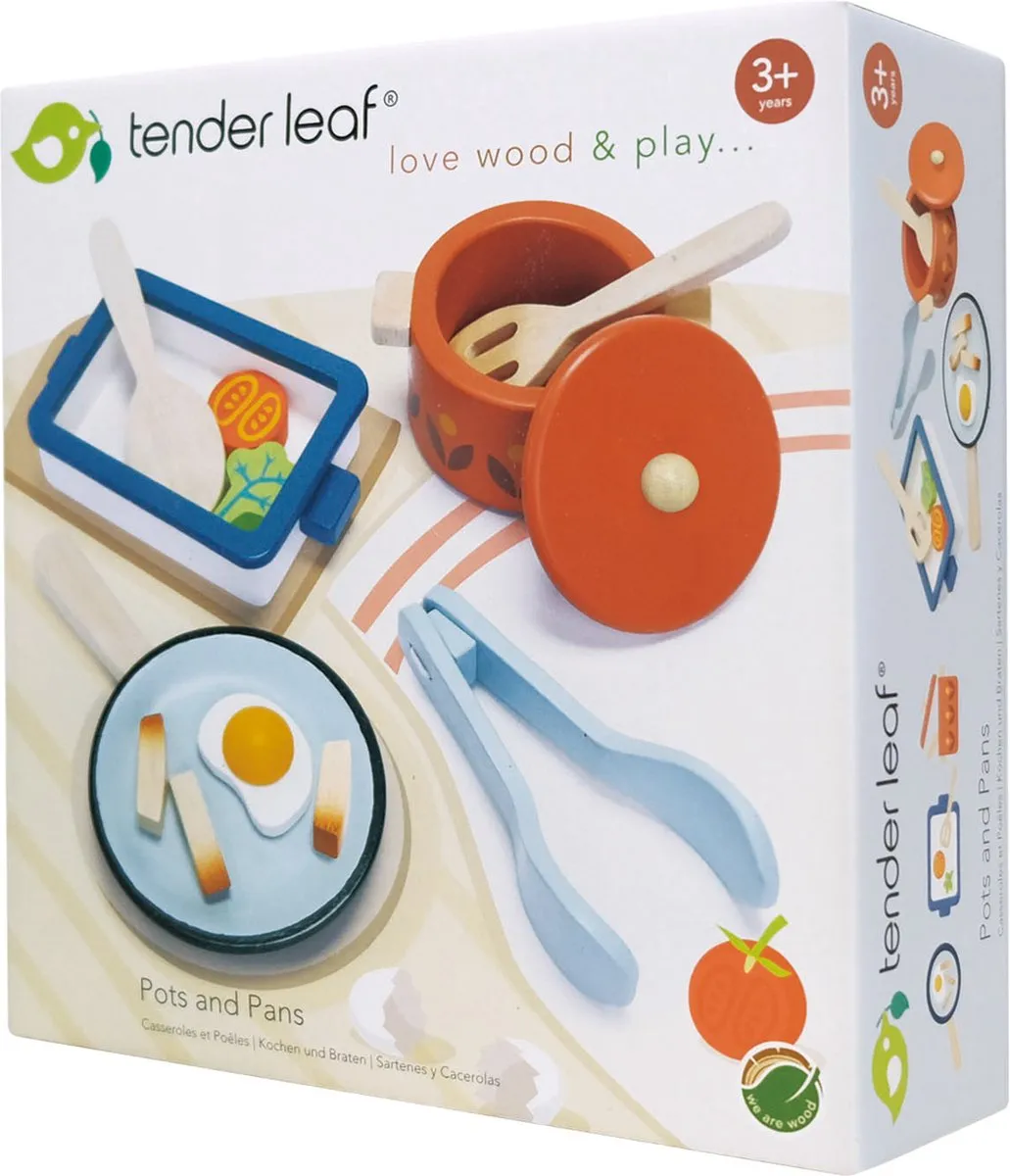 Tender Leaf Toys Retro Potten en Pannenset Multicolor