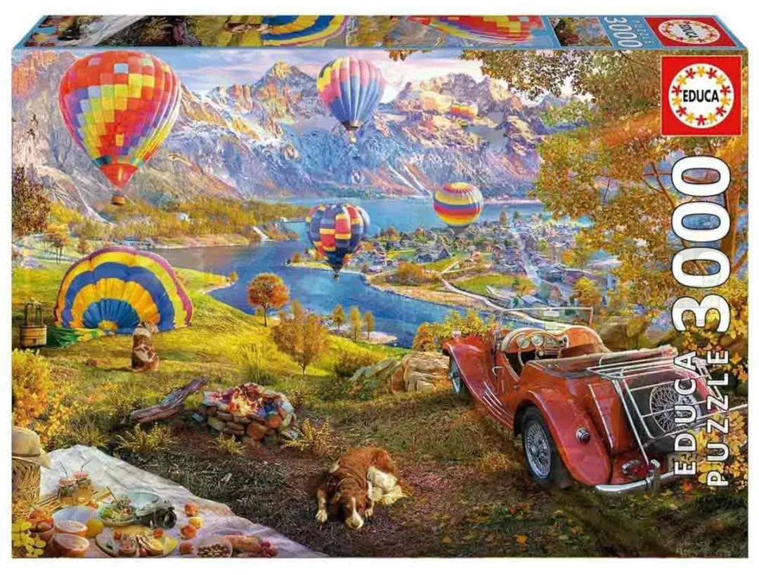 Educa Vallei van de Luchtballonnen Puzzel 3000 Stuks - Multicolor