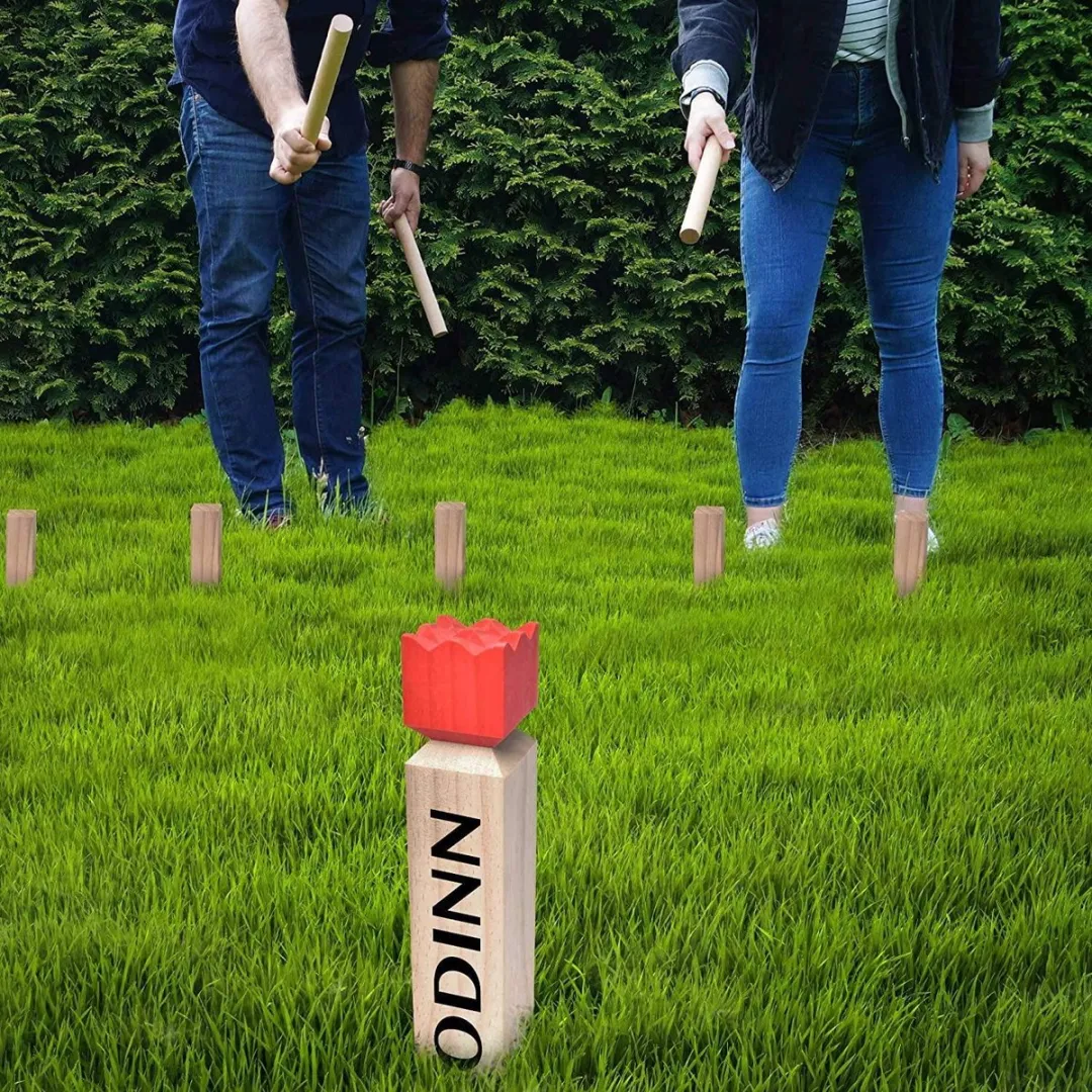 Toyfel XXL Kubb Spel Odinn - Zweeds Schaak Houten Werpspel