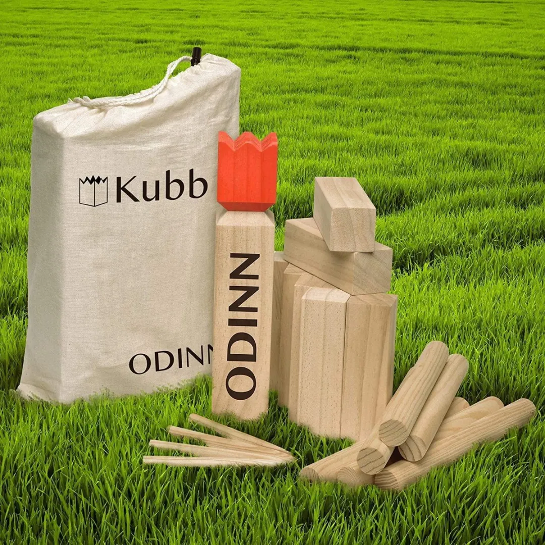 Toyfel XXL Kubb Spel Odinn - Zweeds Schaak Houten Werpspel