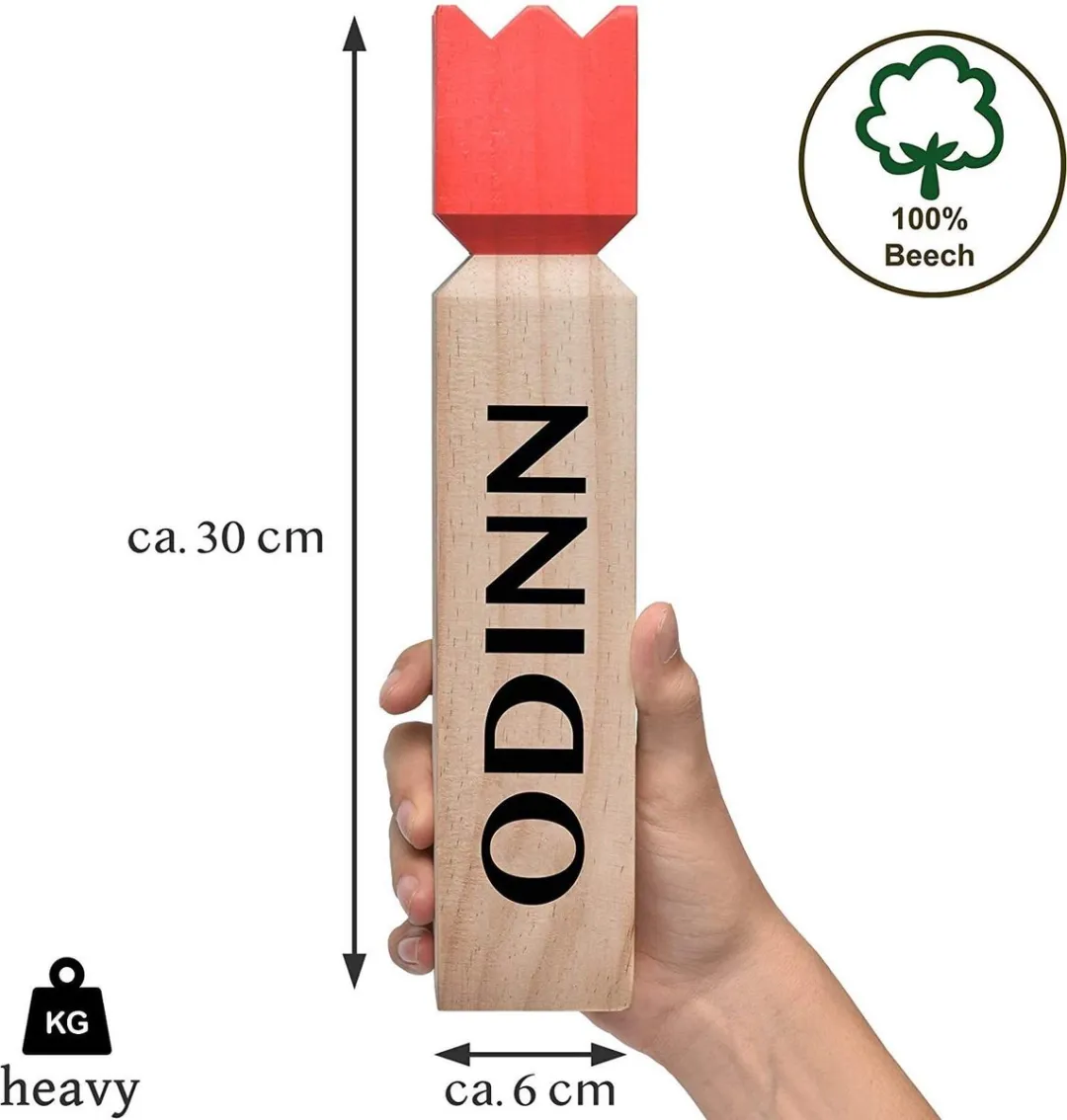 Toyfel XXL Kubb Spel Odinn - Zweeds Schaak Houten Werpspel