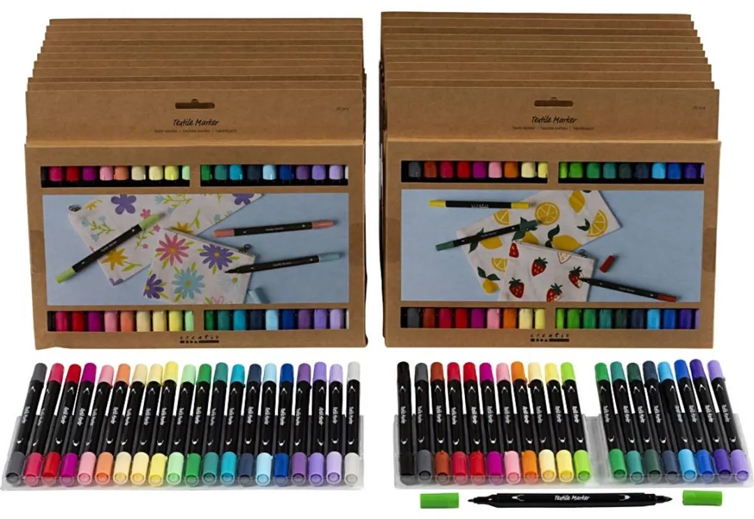 Creativ Company Textielstiften Multicolor - 20 Stuks