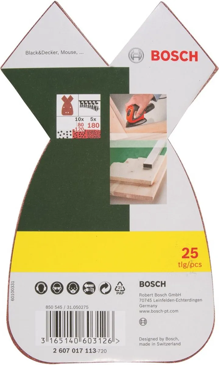 Bosch 25-delige Schuurbladenset