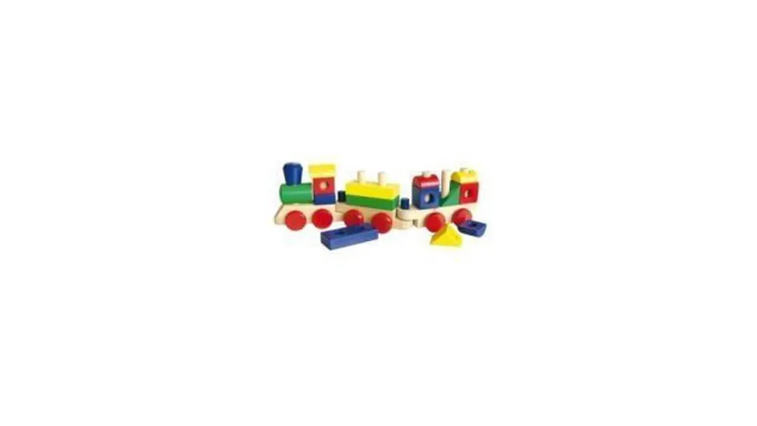 Simply For Kids Bouwtrein Simply - 18 Stukken - Blauw