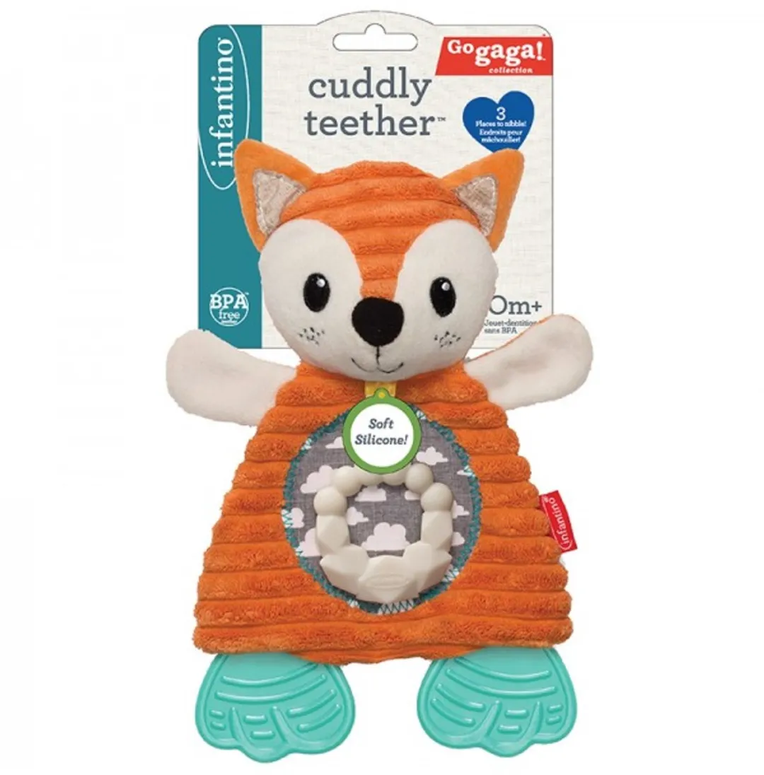 Infantino Cuddly Teether - Vossenknuffel met bijtring
