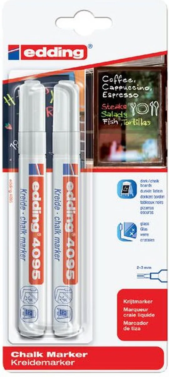 edding 4095 Krijtstift Wit