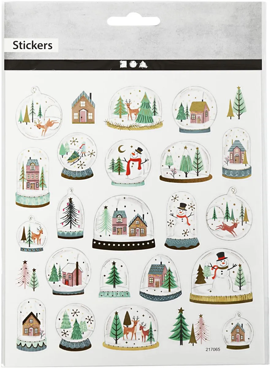 Creativ Company Stickers Sneeuwbol 15x16,5cm - Meerkleurig