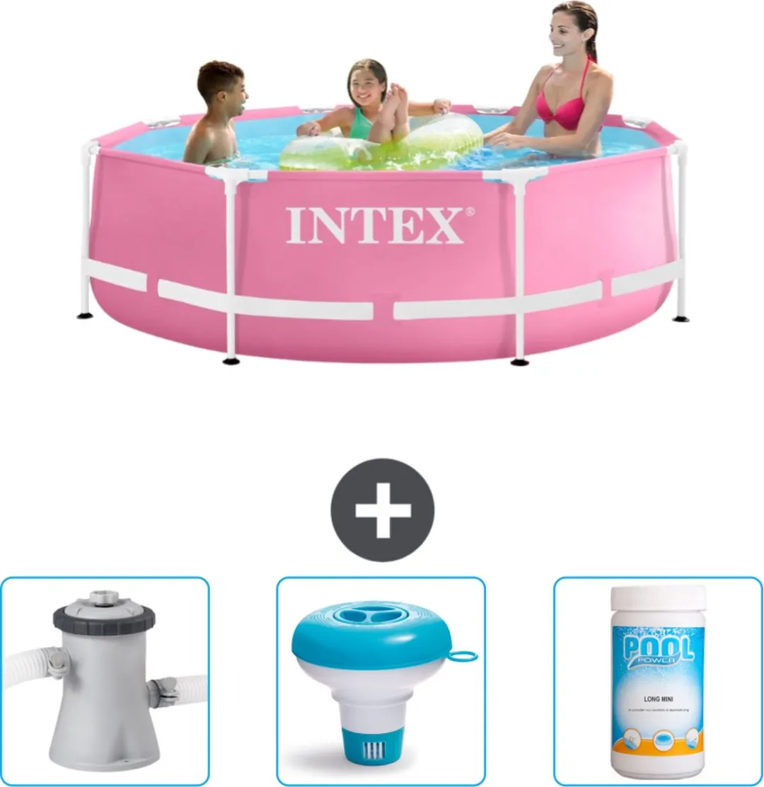 Intex Rond Frame Zwembad 244cm Roze