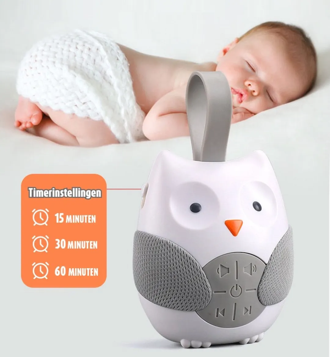 Eco Toys Uil Muziekdoosje Grijs - 3x AAA