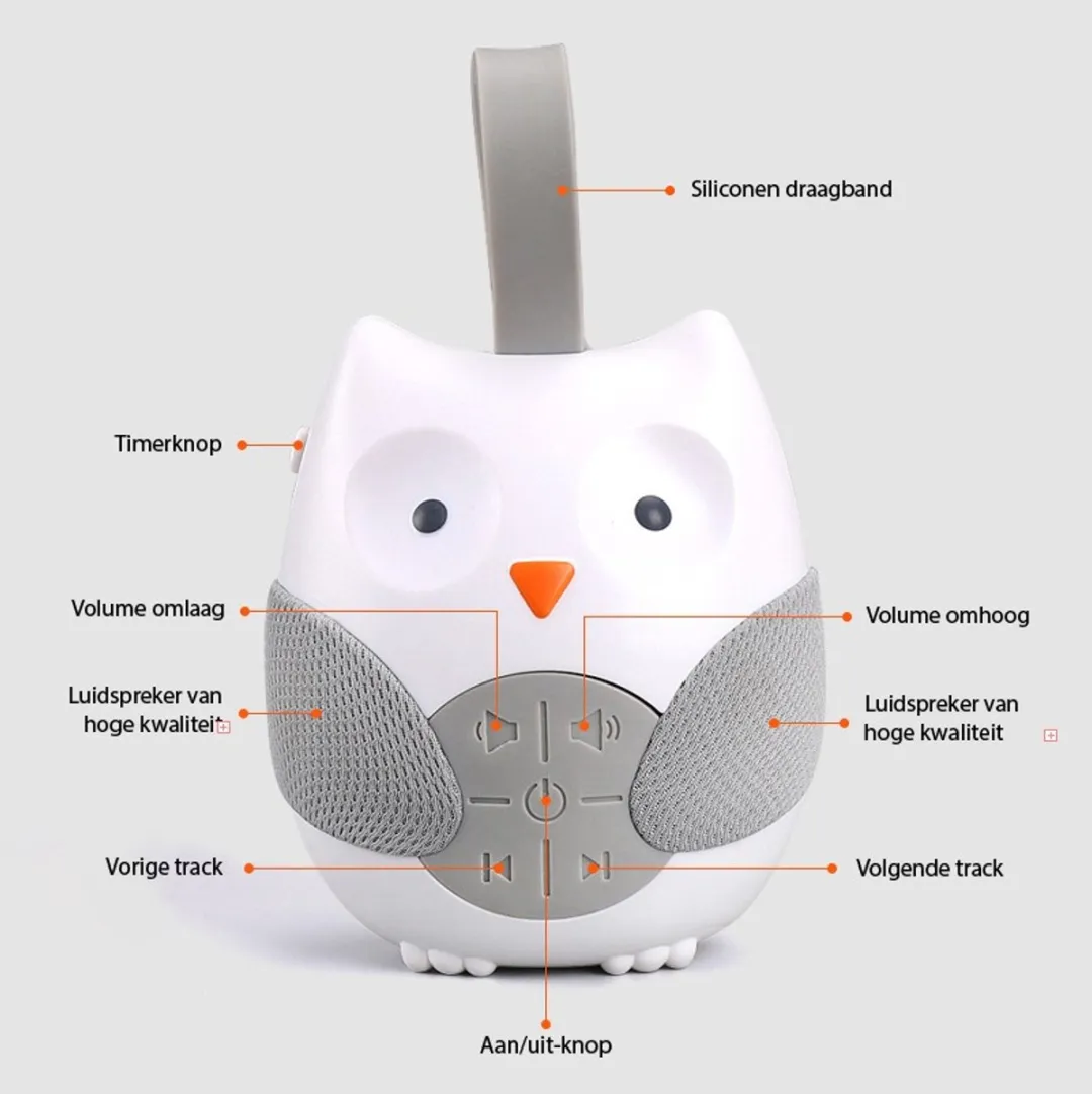 Eco Toys Uil Muziekdoosje Grijs - 3x AAA