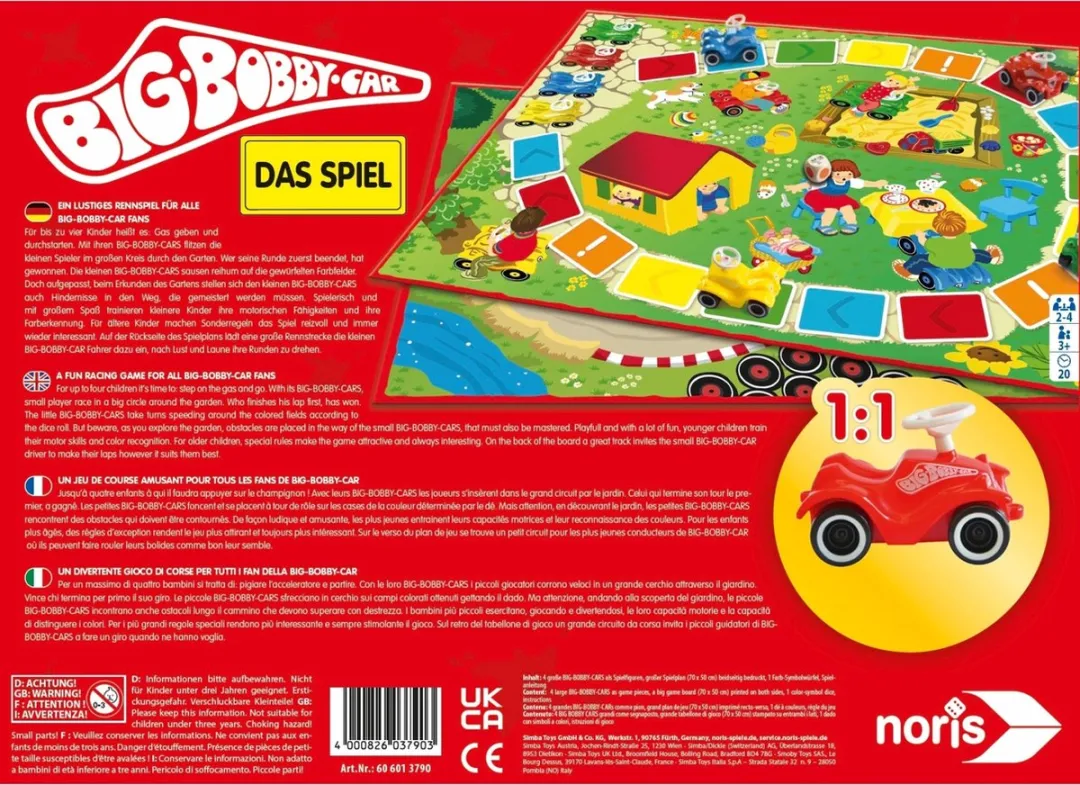 Noris Big-Bobby-Car Spel - 2-4 Spelers - afbeelding 5 van 6