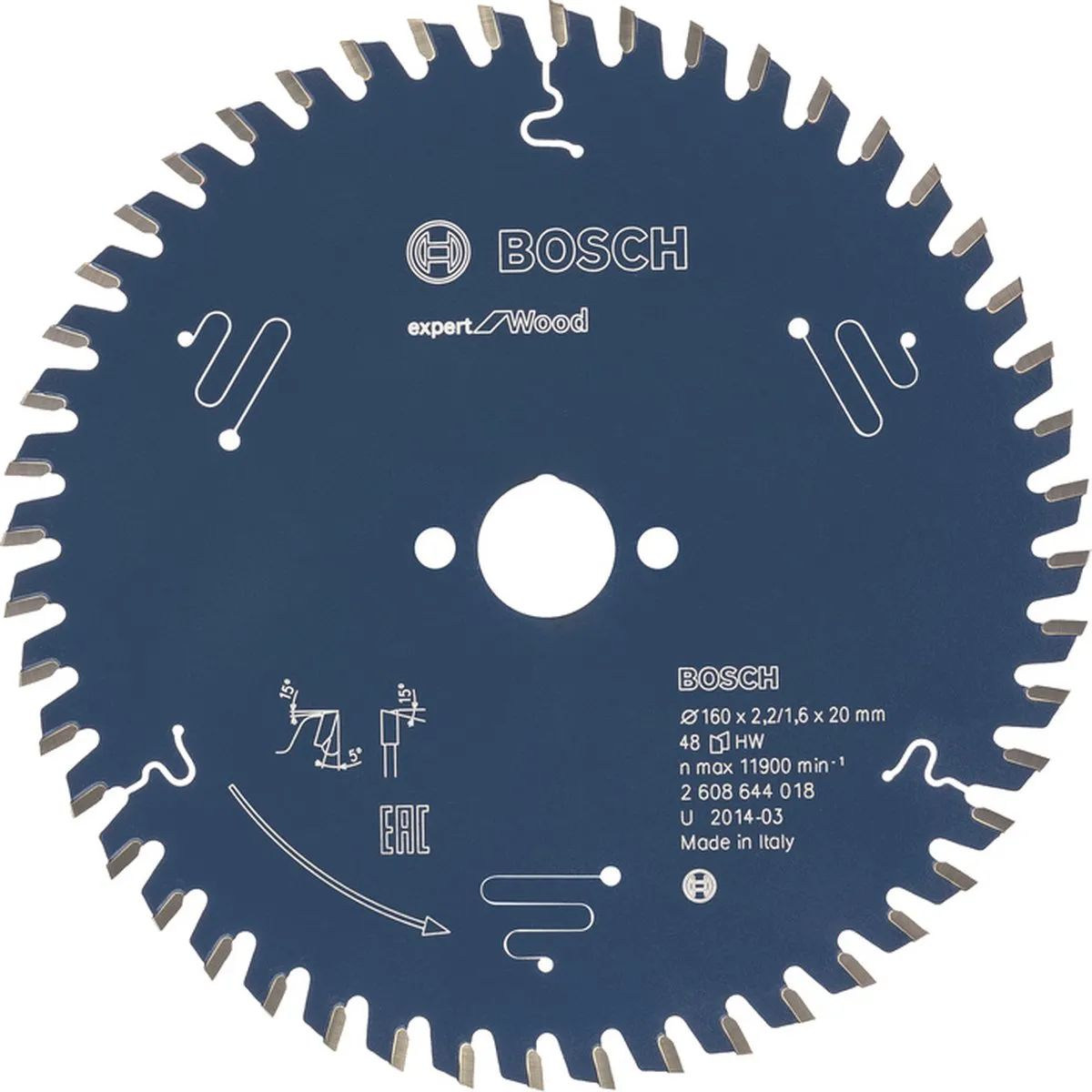 Bosch Expert Cirkelzaagblad Aluminium 160x20x2.2/1.6mm - 52 Tanden - afbeelding 6 van 6
