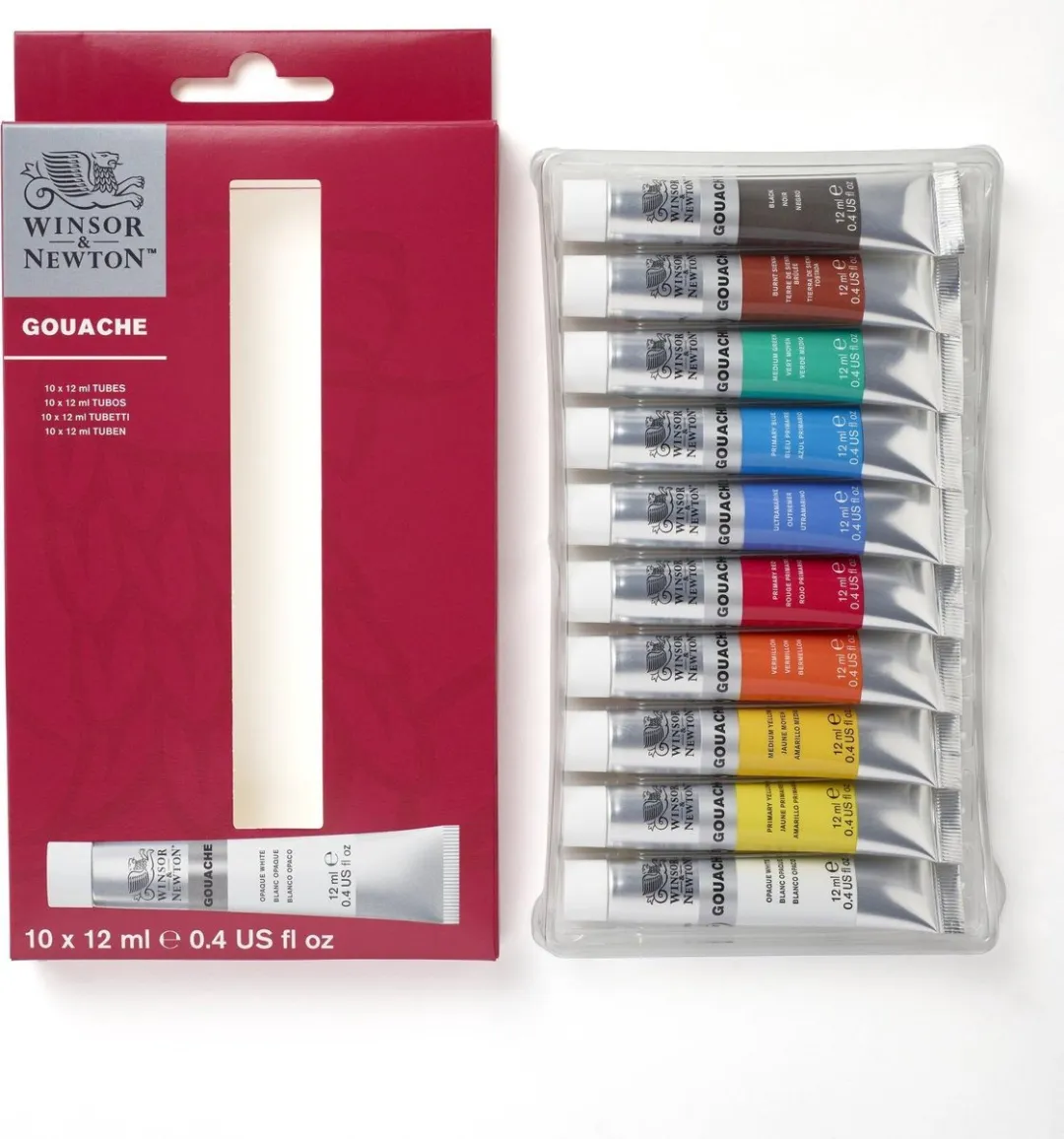 Winsor & Newton Gouache Set 10 Kleuren - 120ml