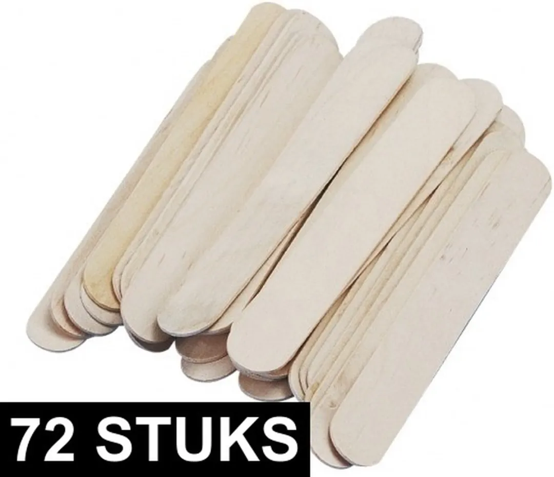 Rayher Beige IJsstokjes 72 Stuks - 15x2cm