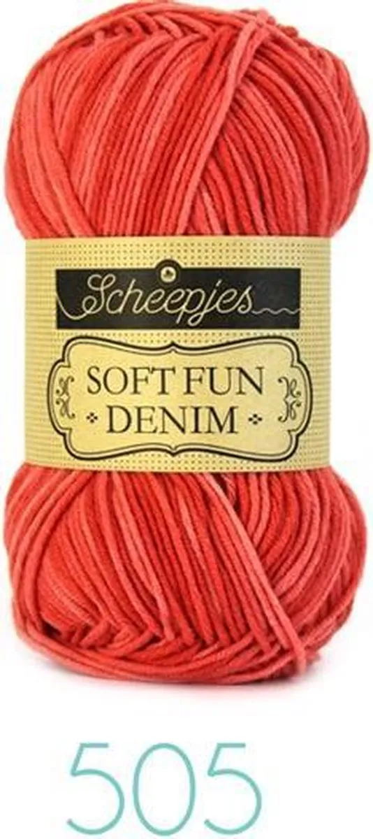 Scheepjes Softfun Denim 505 - 50g Rood